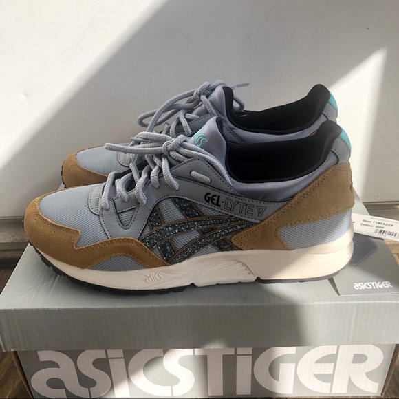 Mens Asics Gel-Lyte V - Grey/Teal/Wheat Size 7.5 - Picture 4 of 9
